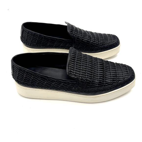 Vince | Platform Black Textured Sneaker Shoes // 10 - Picture 9 of 9